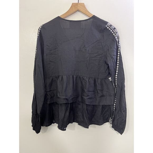 Boho Western Southwestern Tribal Boho Peasant Tunic S Folk Festival Navajo Indie - Picture 2 of 12